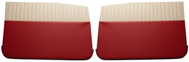 Vordere Türverkleidungen für Volvo Amazon 4-Türer 1959-60, USA, rot/beige