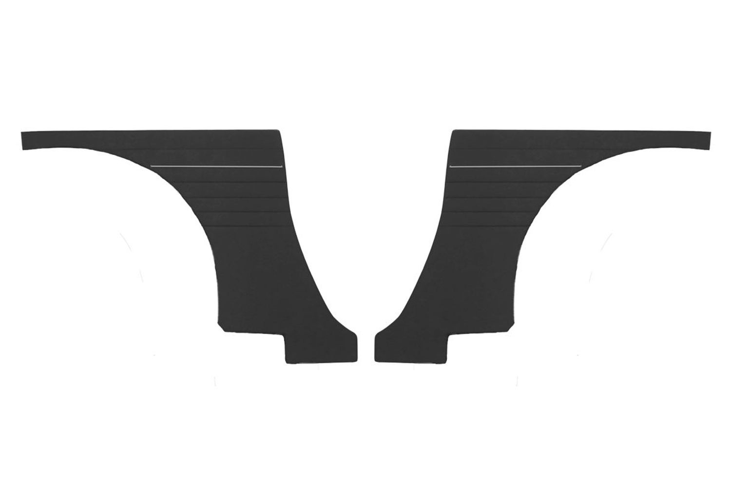 Heckverkleidung für Volvo 1800S, 1800E (1964–71), schwarz