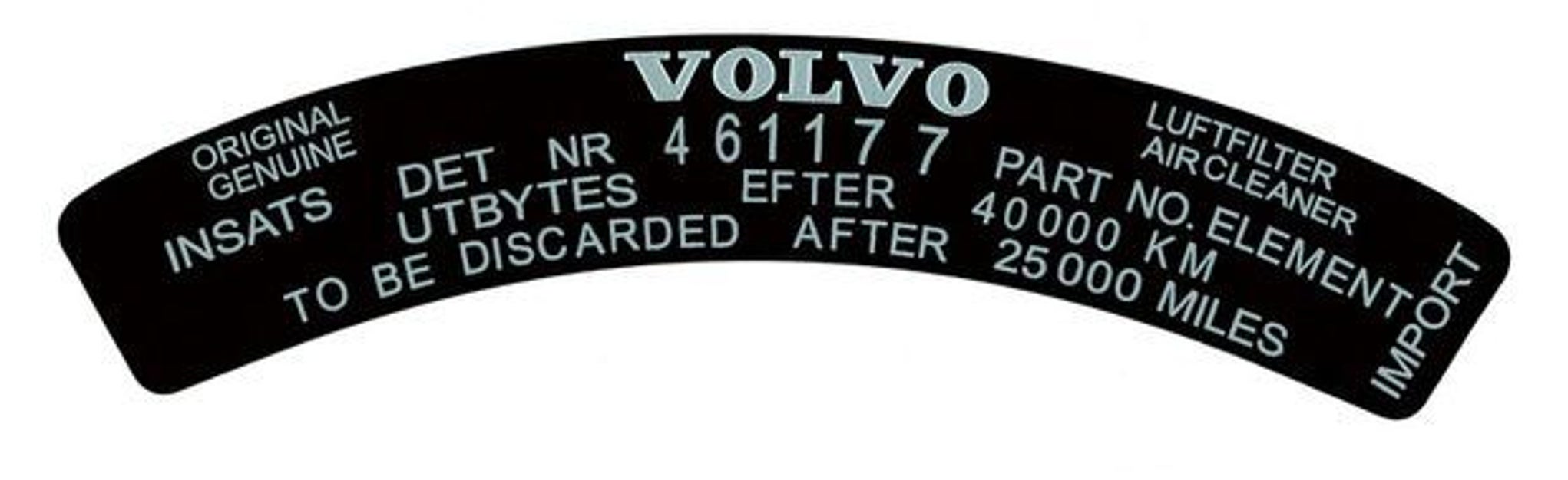 Aufkleber Luftfilter B30 72-75 (461177)