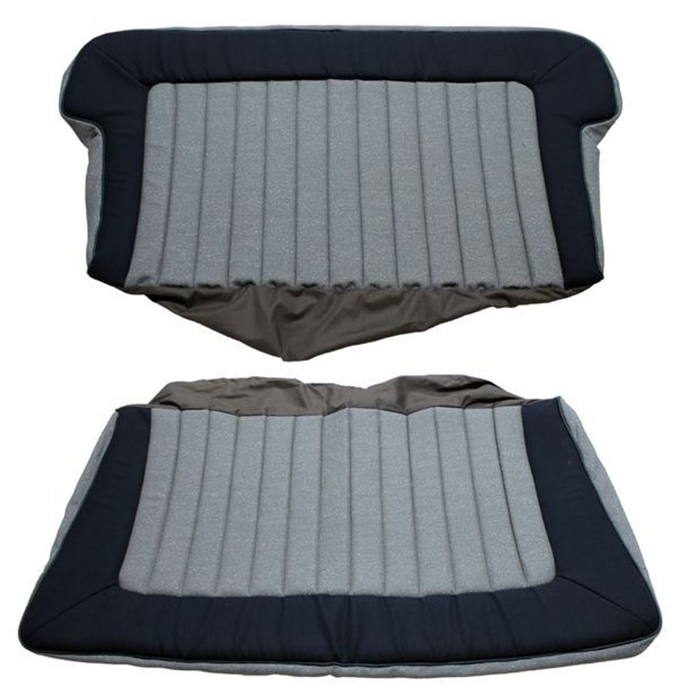 Bezug Rücksitz grau/blau