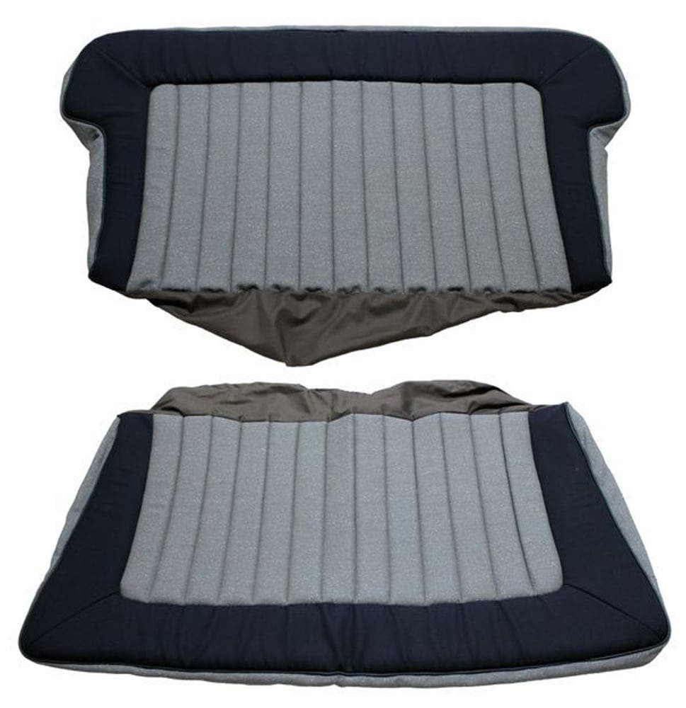 Bezug Rücksitz grau/blau