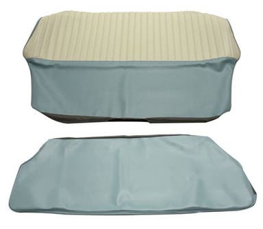 Rücksitzbezug für Volvo PV544A 1958-60 US blau/beige Alt. 2
