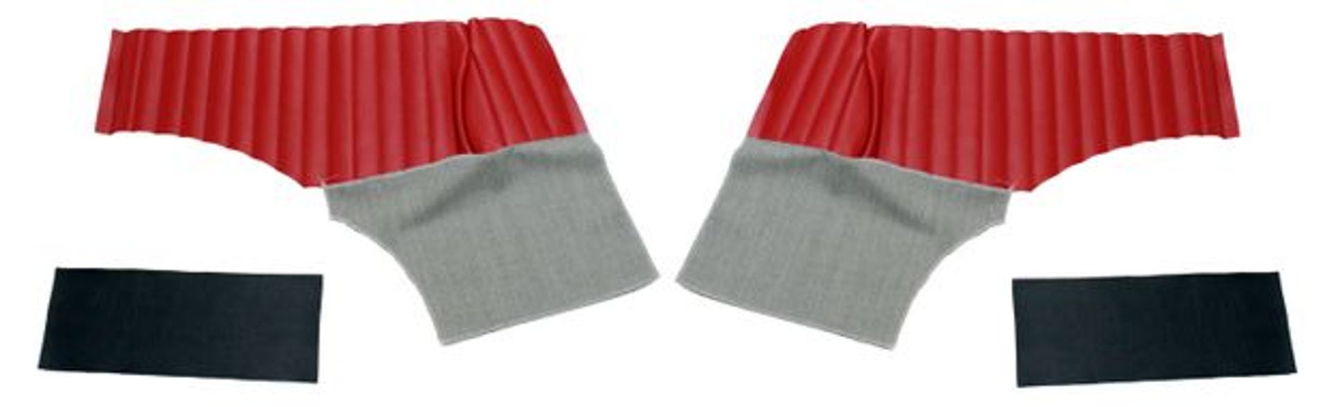 Rückseitige Verkleidung für Volvo PV544A 1958-60, rot/grau