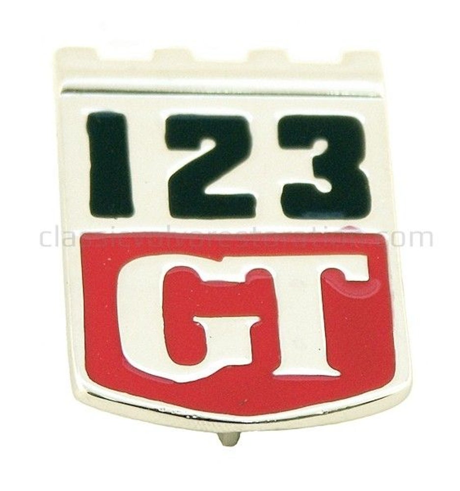 Emblem „123 GT“ für Volvo Amazon-Bildschirm