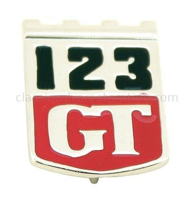 Emblem „123 GT“ für Volvo Amazon-Bildschirm