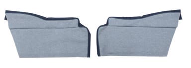 Verkleidung hinten unten für Volvo PV444KS-LS 1956-57, grau/blau