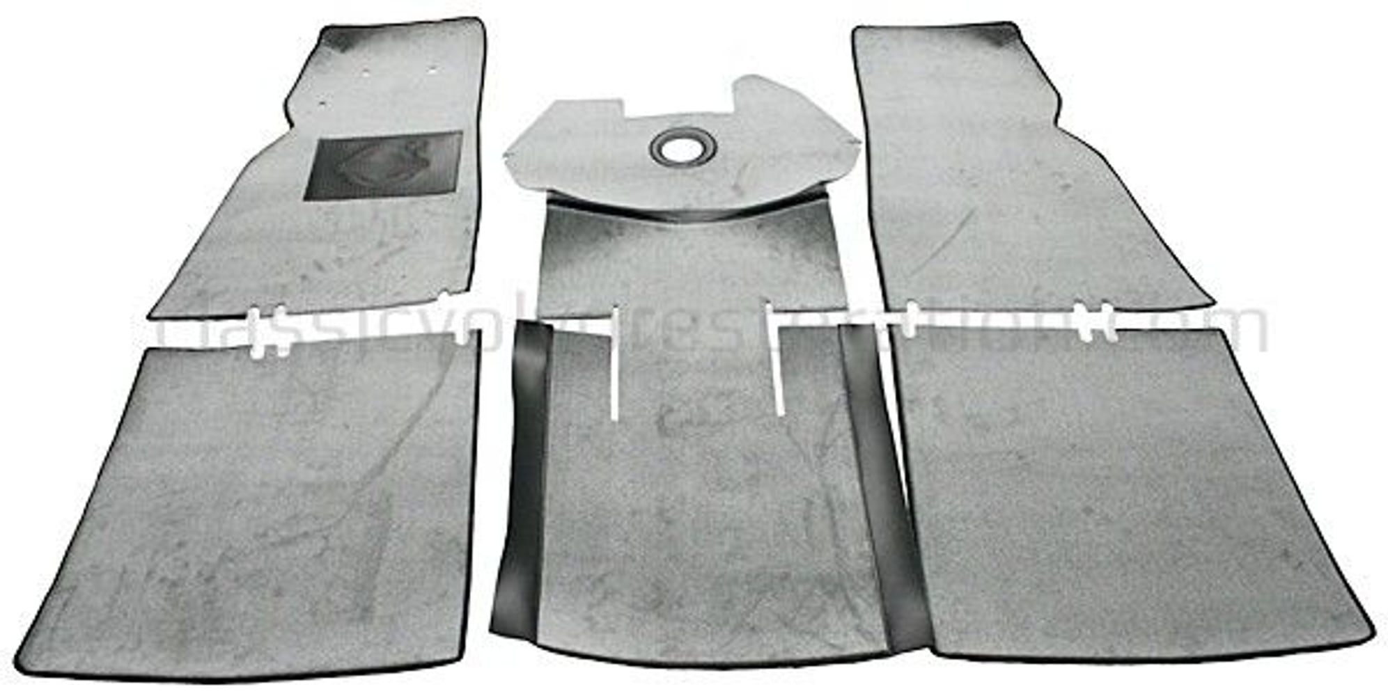 Fußmattensatz grau Textil