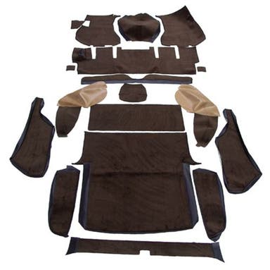 Teppichsatz für Volvo 1800ES, braun/goldenes Textil (Rechtslenker)