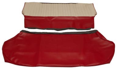 Rücksitzbezüge für Volvo Amazon 4d 1959-60 Export rot/beige