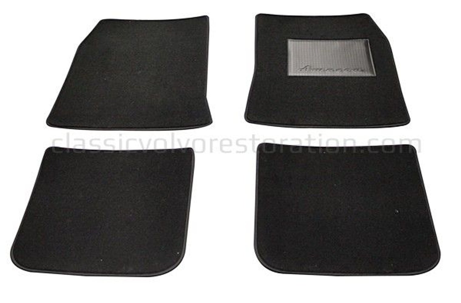 Teppichset Zubehör für Volvo Amazon 1962-70, schwarzes Textil (Rechtslenker) — bild 2 av 2