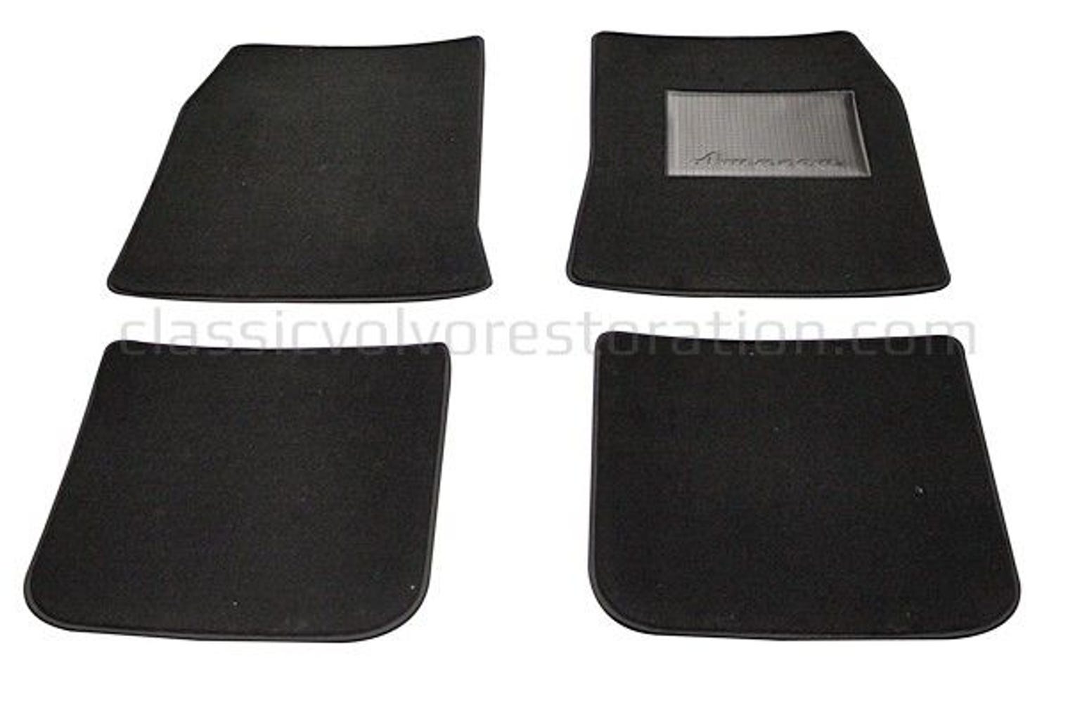 Teppichset Zubehör für Volvo Amazon 1962-70, schwarzes Textil (Rechtslenker) — bild 2 av 2