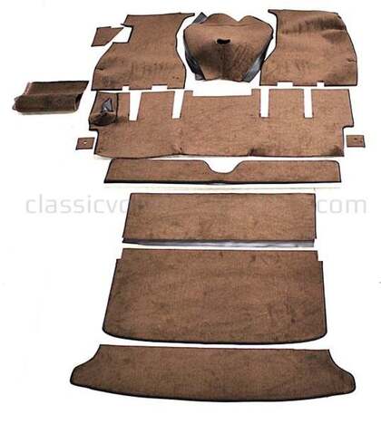 Teppichsatz Volvo 1800E 1970-1971 Braun/Schwarz