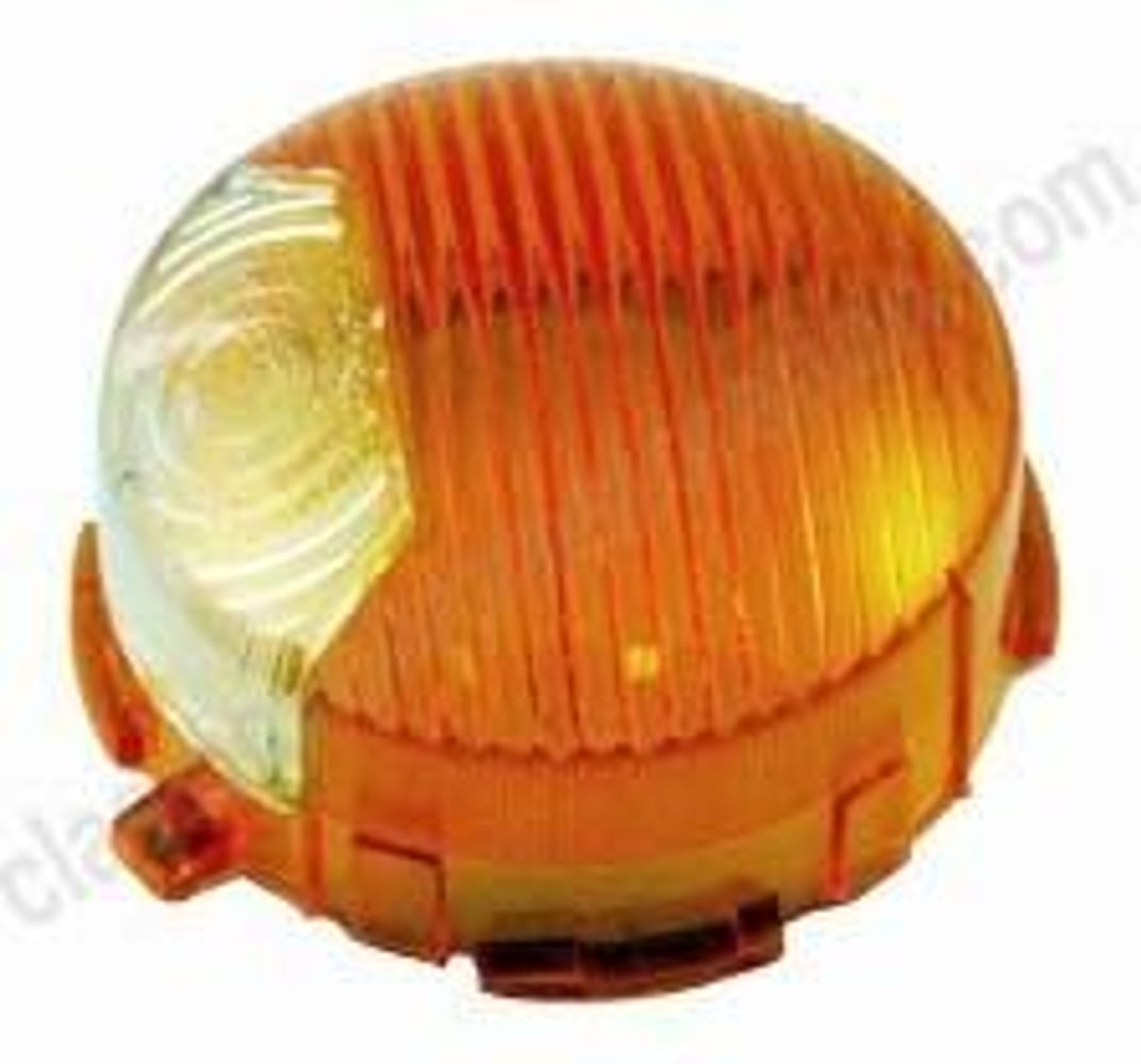 Blinkerglas orange/weiß