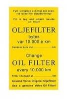 Aufkleber Service Ölfilter