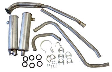 Auspuffanlage für Volvo 140, Baujahre 1967-73, B18A, B18B, B18D, B20A, B20B, B20D