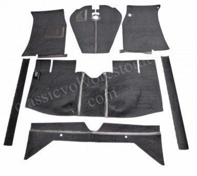 Teppichsatz für Volvo Amazon 1965-70, schwarzes Textil