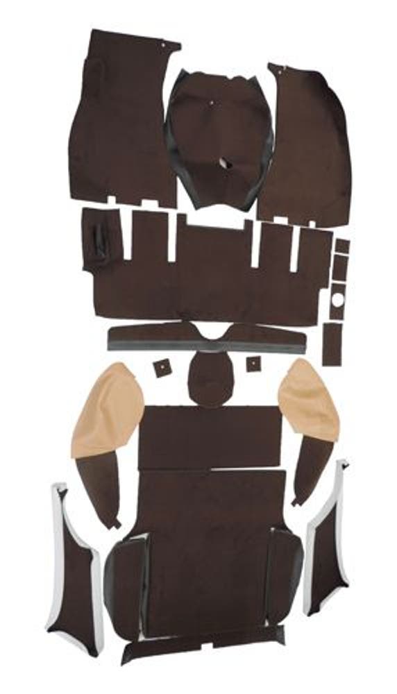 Fußmattensatz 1800 ES braun/gold