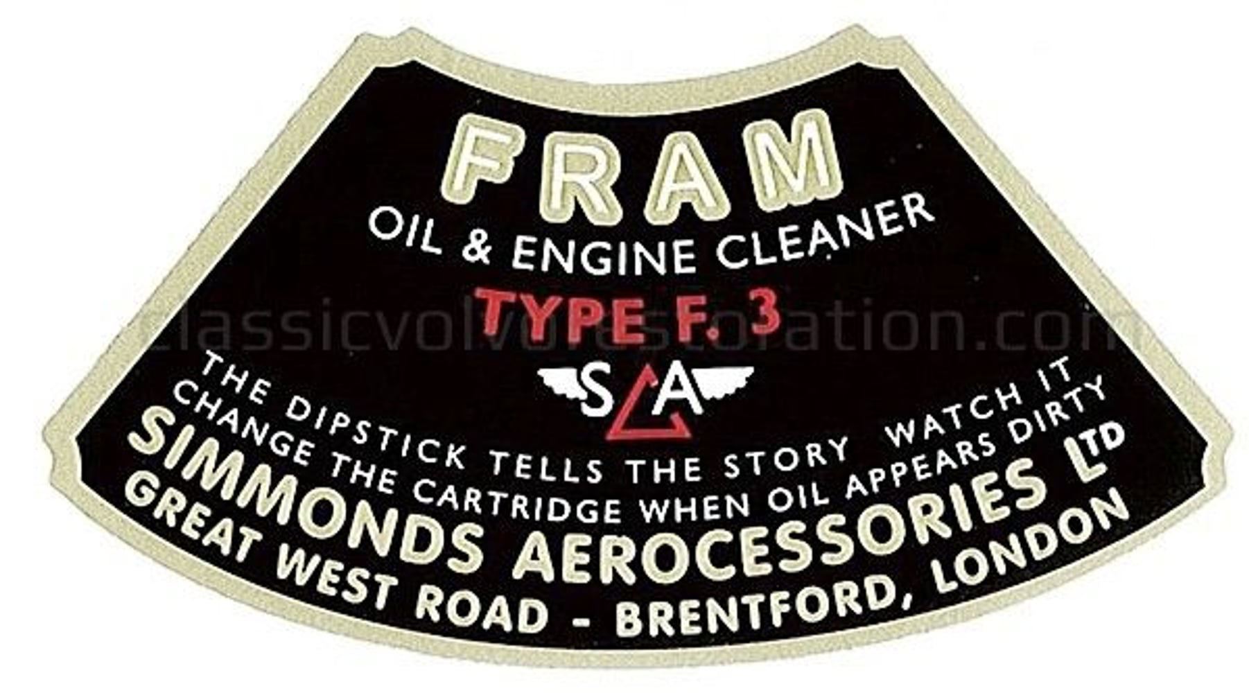 Aufkleber Ölfilter B4B vorne