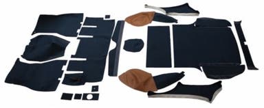 Teppichset für Volvo 1800ES, blau/braunes Textil