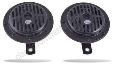 Signalhorn 12V Hella schwarz für Volvo PV544, Duett