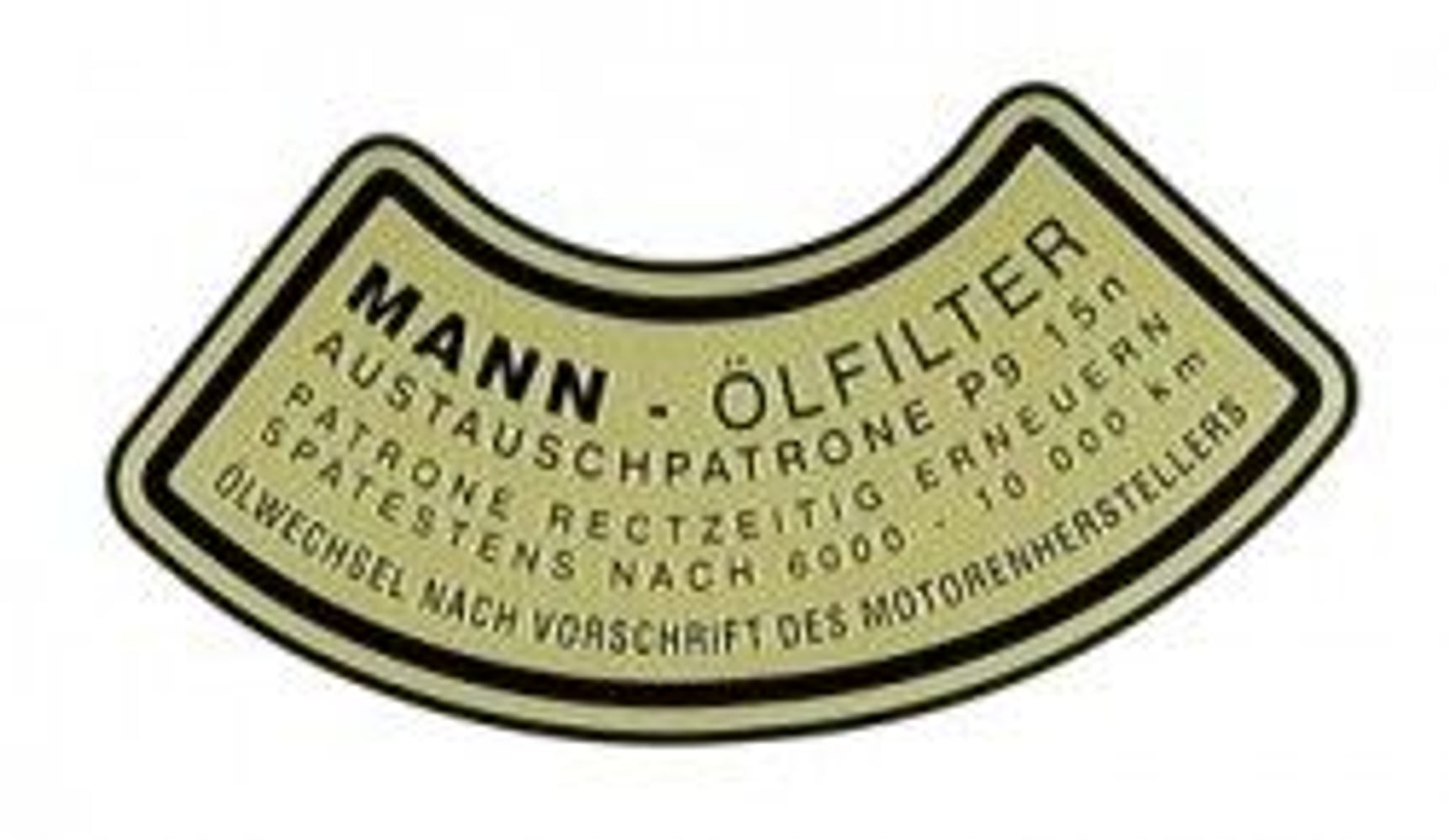 Ölfilteraufkleber für Volvo B4B "Mann" — bild 1 av 2
