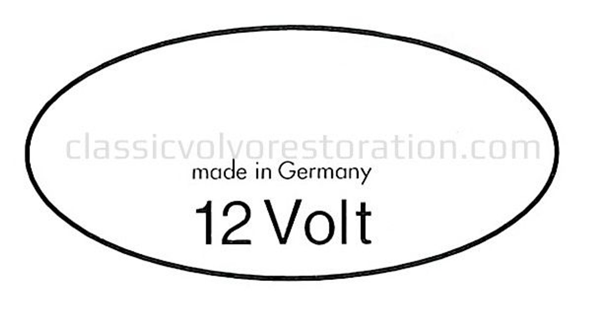 Aufkleber Zündspule 12V weiß