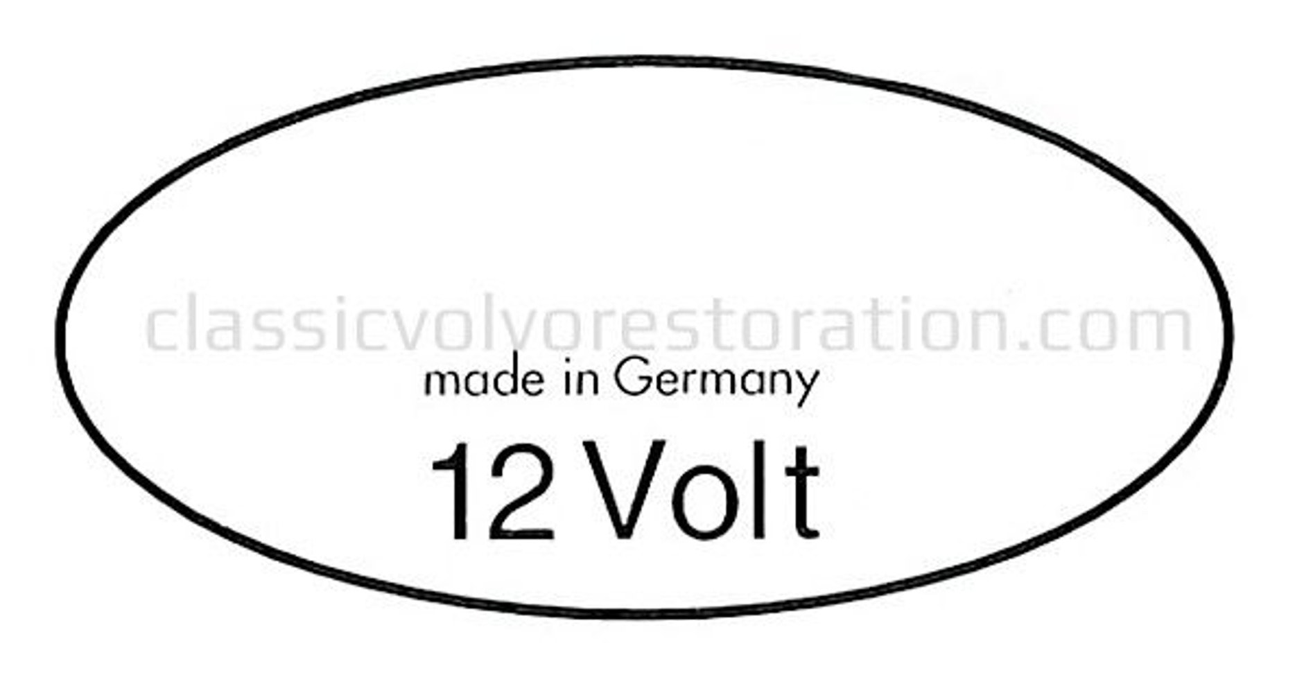 Aufkleber Zündspule 12V weiß