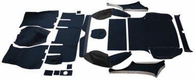 Teppichset für Volvo 1800ES, blau/schwarz, Textil