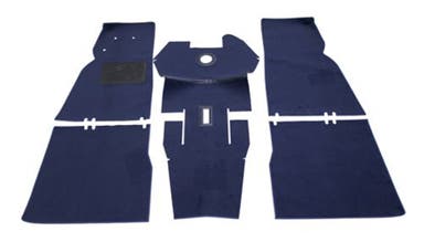 Teppichset für Volvo Duett, blauer Textil