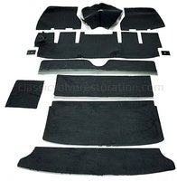 Fußmattensatz schwarz Textil