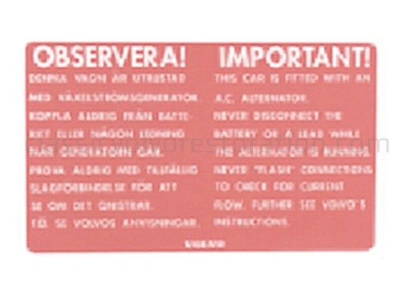 Aufkleber Lichtmaschine 123GT