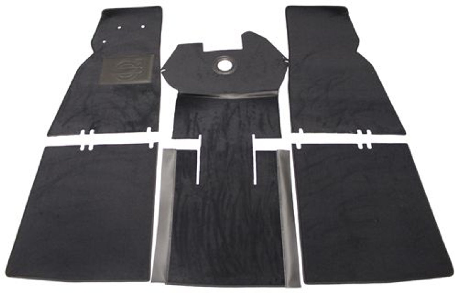 Teppichsatz für Volvo PV444, schwarzes Textil