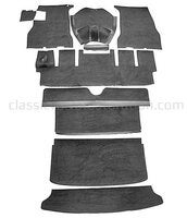 Fußmattensatz schwarz Textil