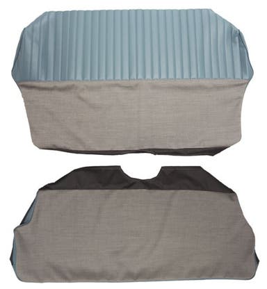 Rücksitzbezug für Volvo 544A 1958-60 blau/grau Option 2