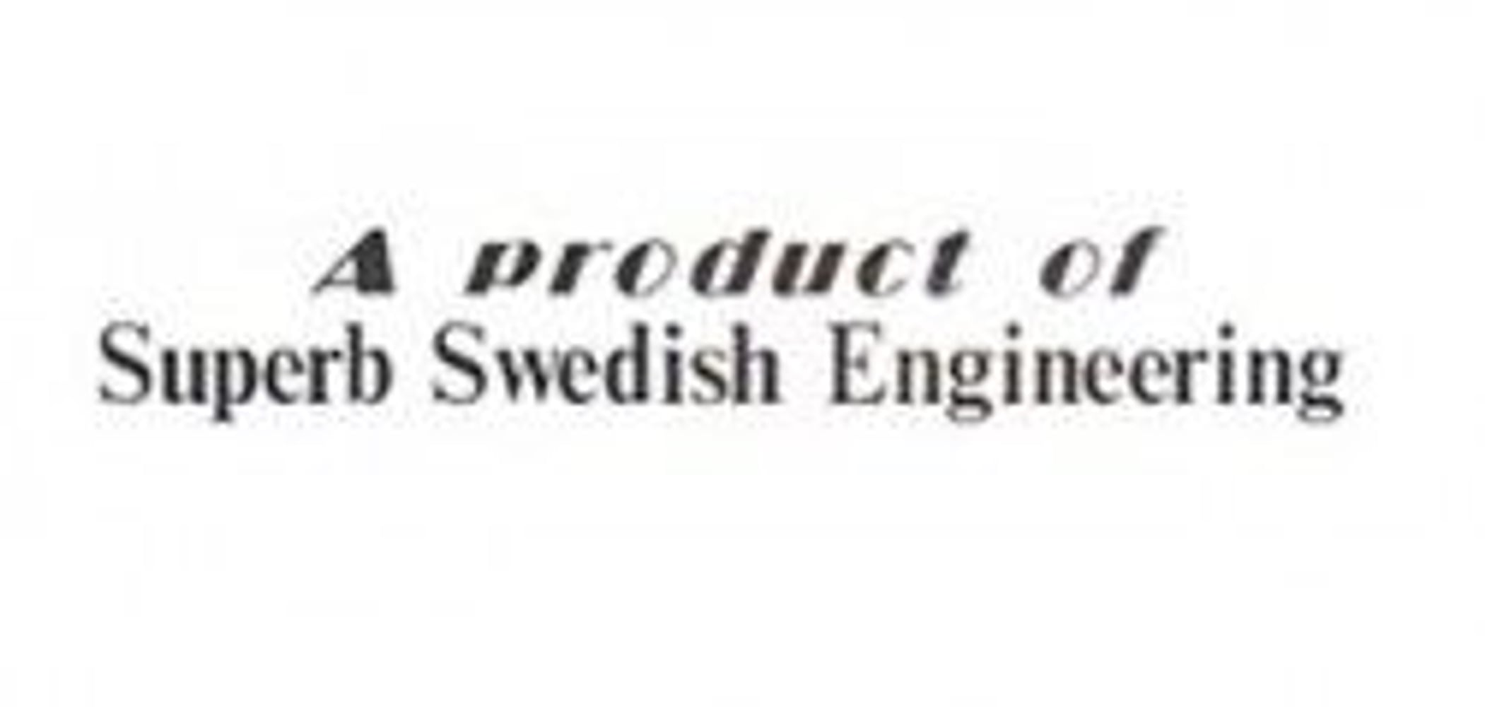 Aufkleber „Ein Produkt von Volvo SUPERB...“