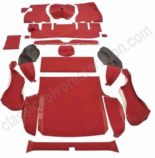 Fußmattensatz 1800 ES rot Textil