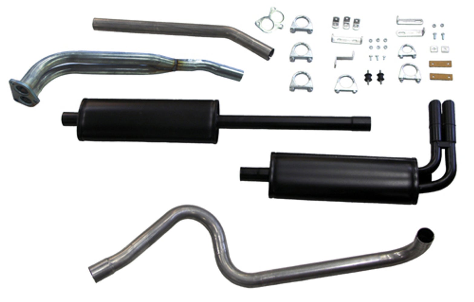 Abgasanlage für Volvo PV544, B18, 2", Doppelendrohre