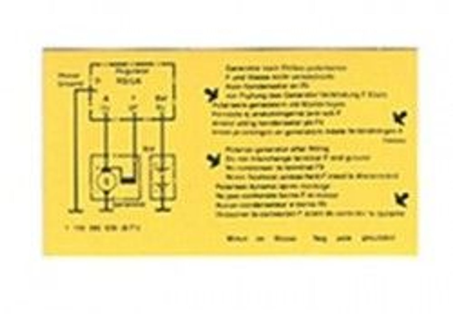 Aufkleber-Laderelais 6V — bild 1 av 2