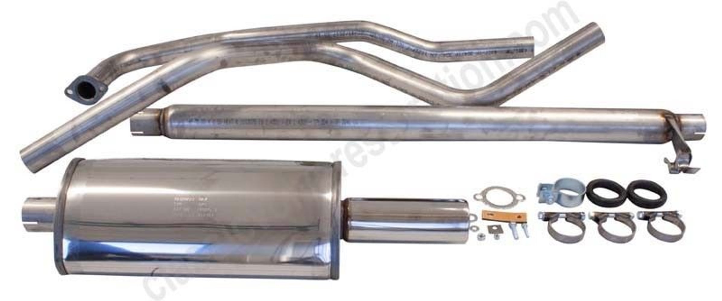 Auspuffanlage für Volvo Amazon, Baujahre 1962–66, 2" Sport, Edelstahl