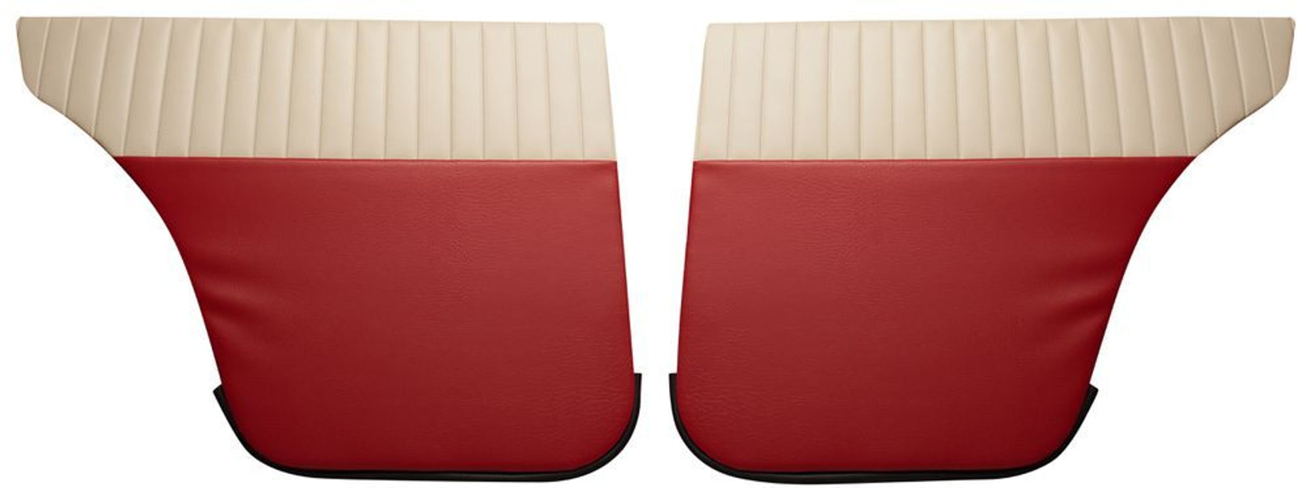 Hintere Türverkleidungen für Volvo Amazon 4d 1958-60, USA, rot/beige
