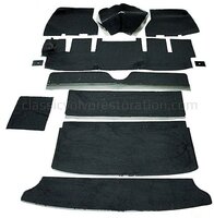 Fußmattensatz schwarz Textil