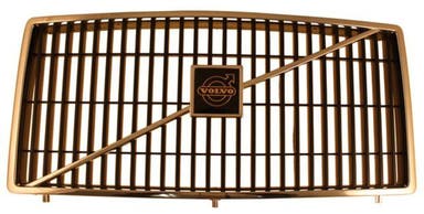 Kühlergrill für Volvo 240, 260, -1985, schwarz/verchromter Rand