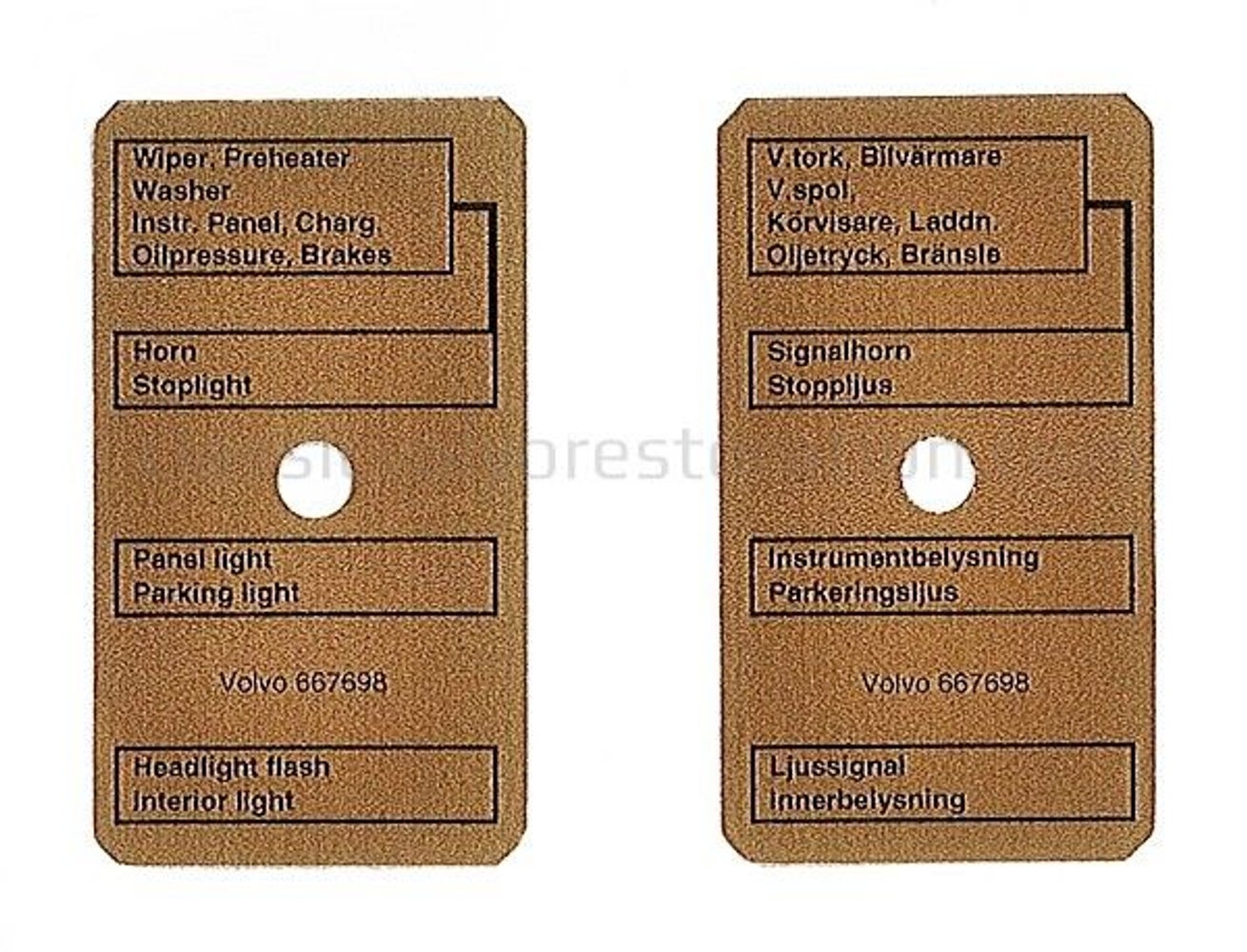 Sicherungshalter mit Aufkleber für Volvo Amazon, Amazon Kombi