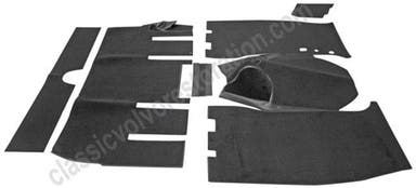 Teppichsatz für Volvo 1800 (1961–62), schwarzes Textil