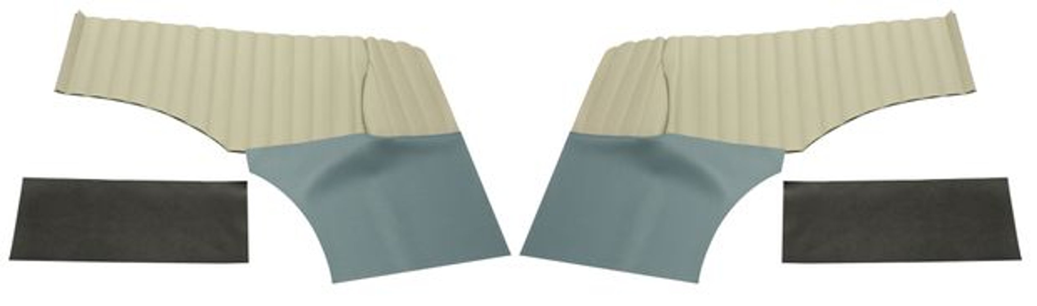 Rückseitige Verkleidung für Volvo PV544A 1958-60, US-Blau/Beige