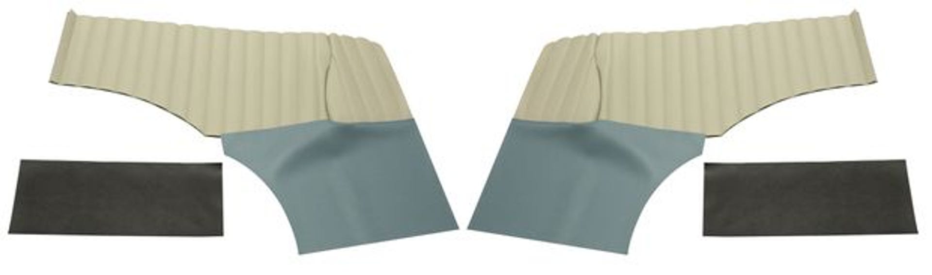 Rückseitige Verkleidung für Volvo PV544A 1958-60, US-Blau/Beige