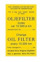 Ölfilter-Serviceaufkleber — bild 1 av 2