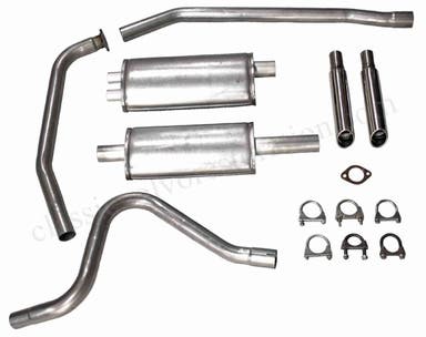2"-Sportauspuffanlage mit Einzelrohr für Volvo 1800, Baujahre 1961-65