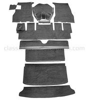 Fußmattensatz schwarz Textil