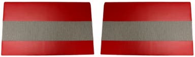 Türverkleidungen für Volvo Duett 1958-62 rot/grau